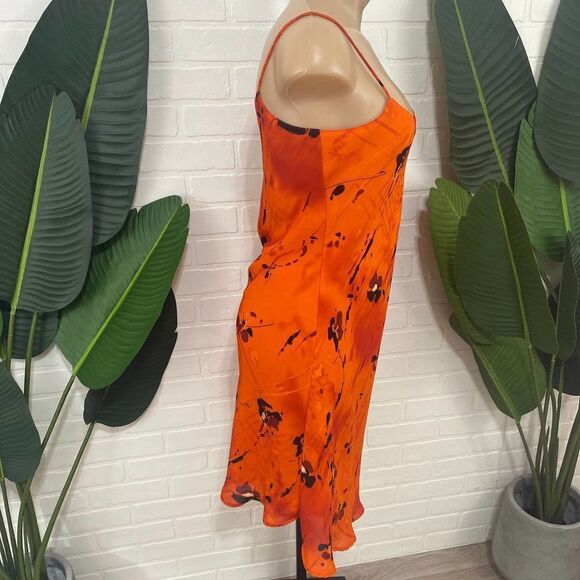 Mint Julep orange floral print midi dress y2k - Picture 4 of 7